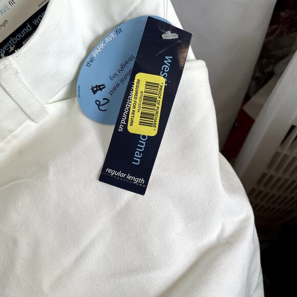 Westbound Woman size 24W NWT Park Ave Fit white jeans - Picture 9 of 10